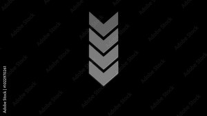 Arrow loop animation down side direction concept. white color arrow icon concept. Arrow direction sign animation.