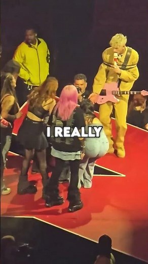 MGK’s Reaction After a Girl Fell Into a Hole on Stage 😭 #mgk #shorts