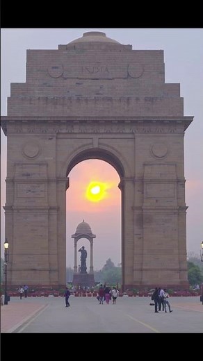 Beautiful Sunrise at India Gate in New Delhi India