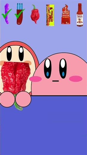 Kirby Animation - Extreme Spicy Giant Challenge with Waddle Dee! 🐹🐰