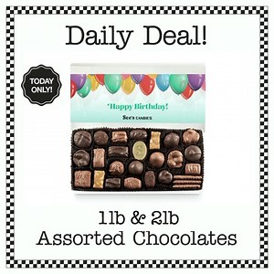 Today, we're honoring Mary See with another special Birthday Deal of the Day 🎉 - savings on our popular Assorted Chocolates 🍫 Save on a delectable mix of our nutty, chewy, crunchy and soft center candies, in both milk and dark chocolate. Grab yours while supplies last 👀: https://cur.lt/xfl4o9bnb | See's Candies