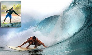 Surfer takes on waves in California despite being born blind