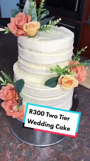 DIY Budget Friendly Two Tier Wedding Cake using Cupcake Mix