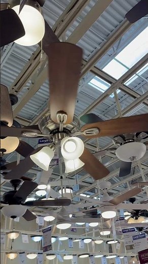 Hampton bay Glendale iii ceiling fan at Home Depot display