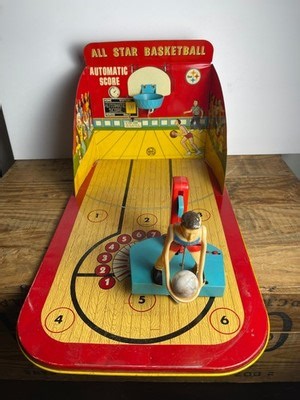 Vintage 1950s Marx-O-Matic All Star Basketball Game – Tin Litho – Complete & Wor | eBay