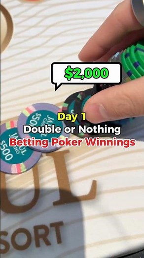 I bet my entire poker profit on one blackjack hand...