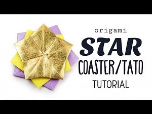 Origami Star Coaster / Tato Tutorial - DIY - Paper Kawaii