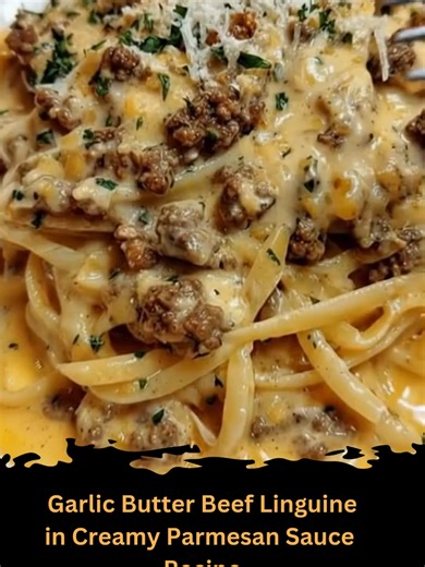 Creamy Garlic Butter Beef Linguine Recipe