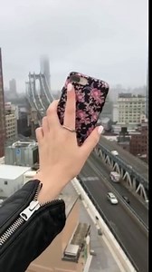 Velvet Caviar Cell Phone Ring Holder - Finger Ring & Stand - Improves Phone Grip Compatible with iPhone, Galaxy and Most Cases (Except Silicone/Leather) - Purple Rose Gold Flowers