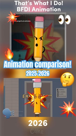 Animation Comparison! | #bfdi | #animation #baldisbasics #2025 #2026 #bfb #fyp #axie #comparison #fy