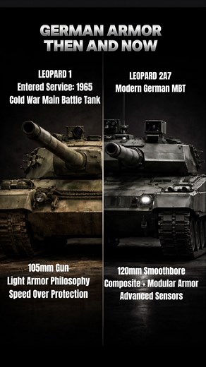 Leopard I to Leopard 2A7 | German Armor Then and Now #shorts #comparison