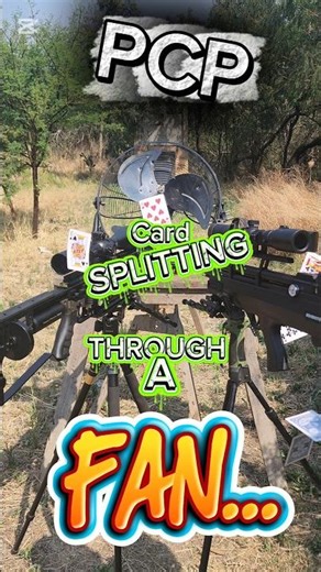 Card splitting through a moving fan #hunting #precisionshooting g