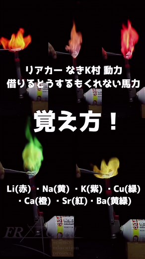 炎温度別の色と炎色反応の覚え方 | 化学実験解説