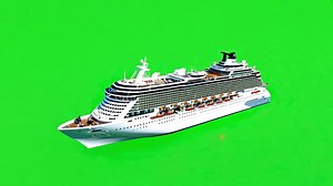 Download Luxurious Cruise Ship on green screen background. for free