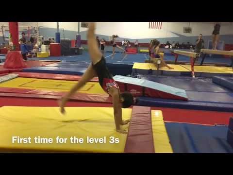 Handstand flatback body tension drill for level 3 vault