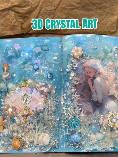 #creatorsearchinsights ASMR Journaling Diving deep into Prismatic Ocean Fantasy, a world of shimmering sapphire & crystalline dreams. This mixed media journal spread is a tribute to the ethereal beauty of the sea. Layering iridescent gems, delicate pearls & enchanted bottles to create a sunken masterpiece. Junk Journal I Scrapbook I Notebook | Art | Craft | Scrapbooking I Creative Journal Healing and Relaxing Videos Soothing Aesthetic Videos Calm Vibes #artistatiktok #journalwithme #ocean #fyp