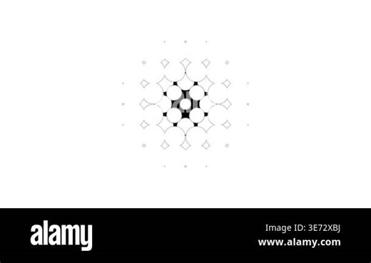 Abstract black and white geometric halftone dot pattern transition loop animation Stock Video Footage - Alamy