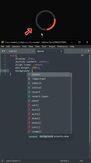 CSS Loader Animation | HTML CSS #shorts