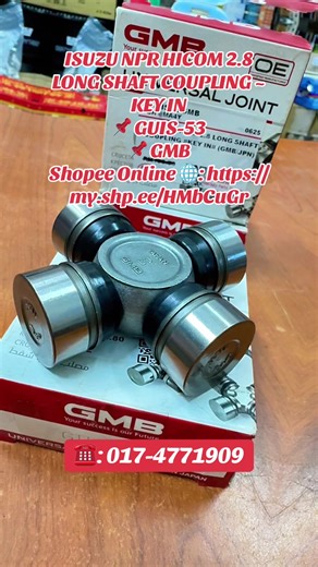 ISUZU NPR HICOM 2.8 LONG SHAFT COUPLING ~ KEY IN 📌 GUIS-53 📌 GMB Shopee Online 🌐: https://my.shp.ee/HMbCuGr WhatsApp ☎️: 017-4771909 #coupling #GMB #hmautoparts