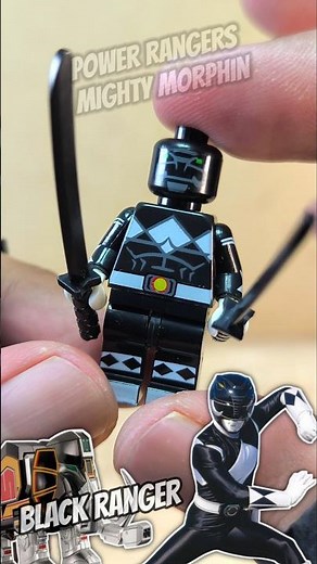 lego power rangers mighty morphin | black ranger | minifigures lego unofficial #lego #powerrangers