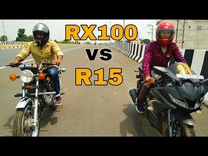 Yamaha Rx100 vs Yamaha R15 Drag Race🔥 ||RX MOTO||
