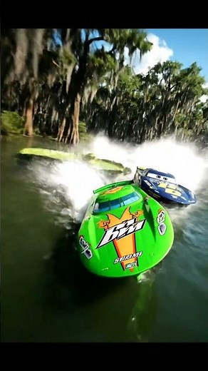 EPIC Swamp Powerboat Race! 🚤💨 High-Speed Thrills & Overtakes!
