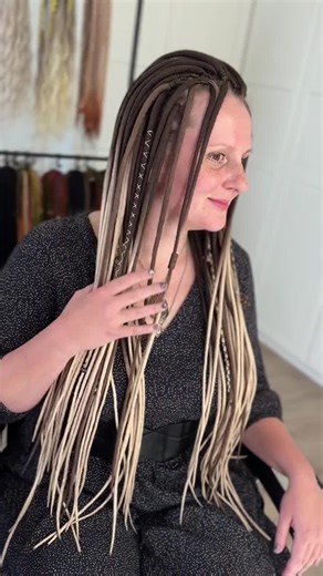 Handmade Wool Dreadlock Set Ombre Brown, Blond, Double Sided Viking Curls, Boho Hair Dreads - Etsy Canada