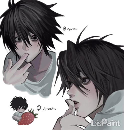 Drawing L Lawliet from Death Note: Digital Art Tutorial
