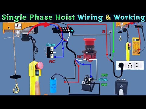 Single Phase Hoist Wiring and Working #chainhoist ‪@AllGyanElectrical‬