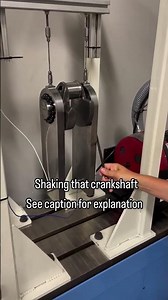 is always testing new crankshaft ideas, part of this process involves a durability test in which