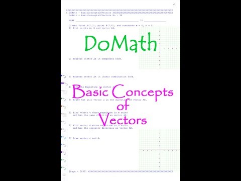 DoMath-Algebra Basic Concepts of Vectors No99