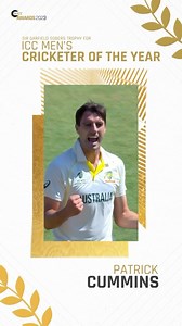He arrived. He conquered 👑 Pat Cummins is the winner of the Sir Garfield Sobers Trophy for ICC Men’s Cricketer of the Year 2023 🏆 #Cricket #CricketReels #ICCAwards | ICC - International Cricket Council