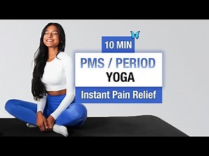 PMS & Period Pain Relief: 10-Minute Yoga Stretches at Home | Kaji Pm