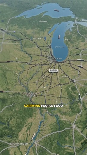 Why Chicago Is So Important to America #Chicago #USGeography #map #Shorts