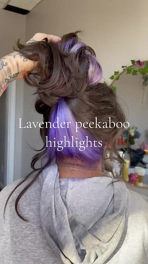Lavender violet peekaboo highlights 😍💜 . . . #pravanna #luscioushair #vivids #peekaboohighlights #violet #lavendar #cthairartists
