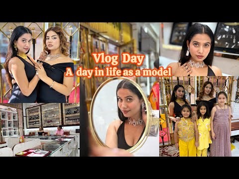 A Day in My Life as a Model🌸❤️ | New Gold Showroom Launch Vlog | Glam Look + BTS #vlog #video #bts