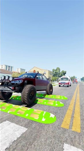 Cars and Ven and trucks vs Speed Bumps #short #beamng #beamngdrive #trucksvs