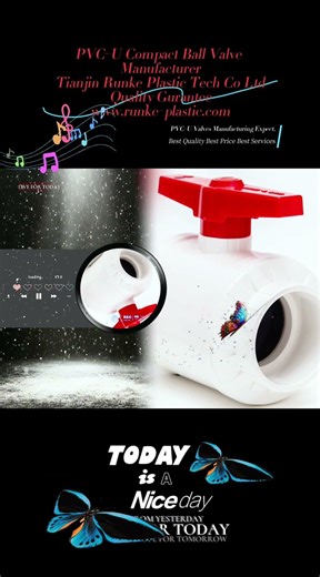 PVC Double Union Ball Valve PN16, corrosion-resistant, easy install for water supply pipelines #pvc