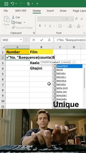 How to do auto numbering in excel 😱 #excel #office #spreadsheet