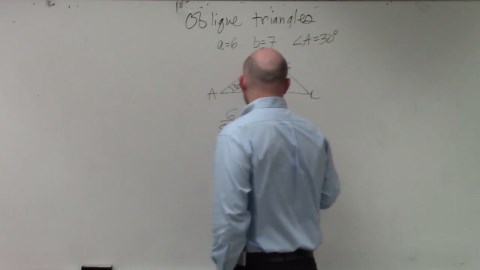 How to find the missing parts of a triangle, SSA ambiguous case, two triangles