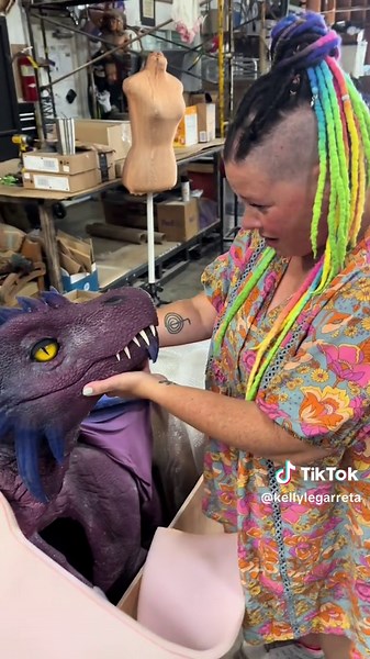 Just a girl… meeting her Dragon for the first time…🥹. He’s a dream come True… follow our adventures at the @LancasterTrollMarket 🐉💜 #dragon #dragons #motherofdragons #houseofthedragon #babydragon #dragontok #dungeonsanddragons #fantasy #cosplay #puppet #dragonpuppet #lovedragons #howtotrainyourdragon #dragontrainer