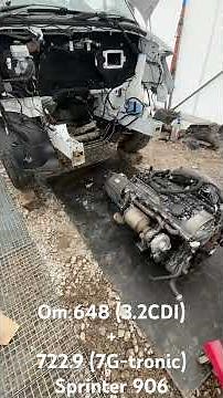 Installing engine 3.2 cdi om648 +722.9 sprinter 906, #gearboxswap
