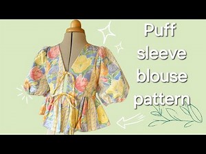 Puff Sleeve Blouse Pattern | Easy Pattern Drafting Tutorial💫