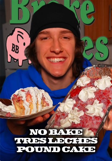 No Bake Tres Leches Pound Cake 🎂 #nobake #food @Corporate Dropooout | Tres Leches Cake