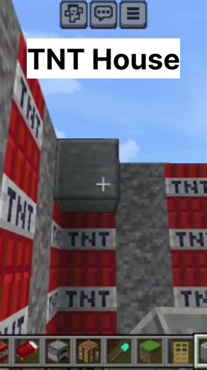 Making Minecraft TNT House #youtube #mcpebuilds #minecraft #youtubeshorts #tnt #build #house