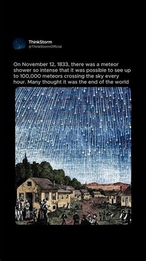 🌠 1833: The Night the Sky Rained Fire — Judgment Day on Earth 😱 #shorts #amazing