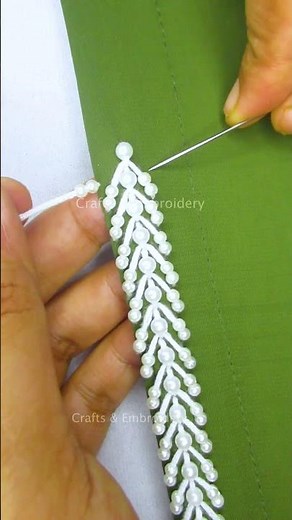 ✨ Handmade viral border lace embroidery 🪡 Last Part #diy #tutorial #sewing