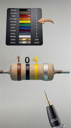100k ohm resistor color code // part2 // #shortvideo