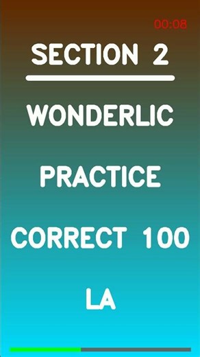 Wonderlic Practice Correct 100 La Latest