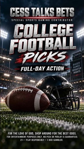 College Football Moneylines & Alternate Totals for the Full Day